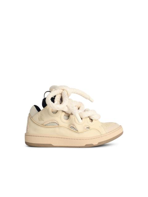 Lanvin Lanvin 'Curb' Beige Leather Blend Sneakers Men