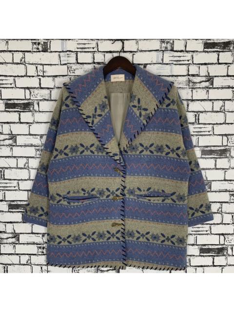 Other Designers Japanese Brand Sario Wool Coat Jacket Multicolor