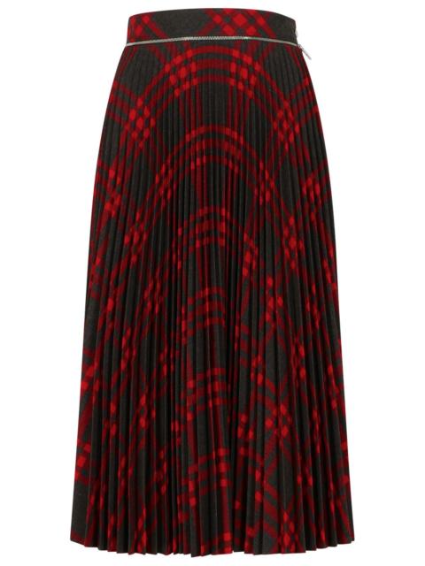 Burberry Burberry 'Check' Long Wool Blend Skirt Woman
