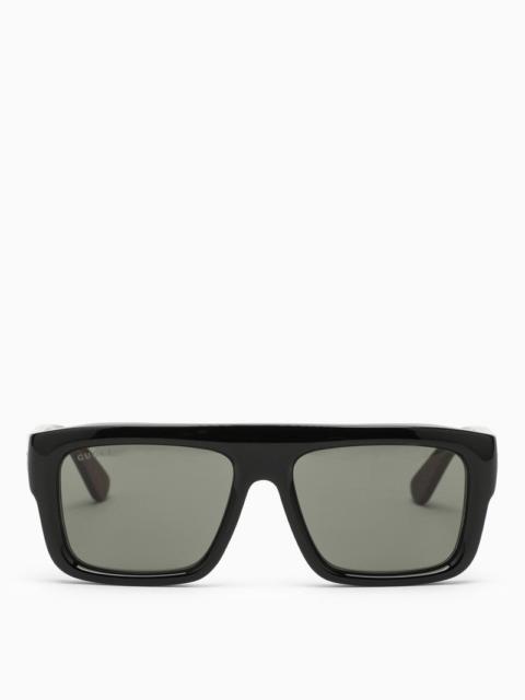Gucci Rectangular Black/Tortoiseshell Sunglasses Men
