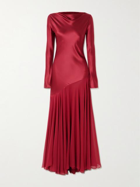 TOVE Cordelia Silk-satin And -chiffon Gown