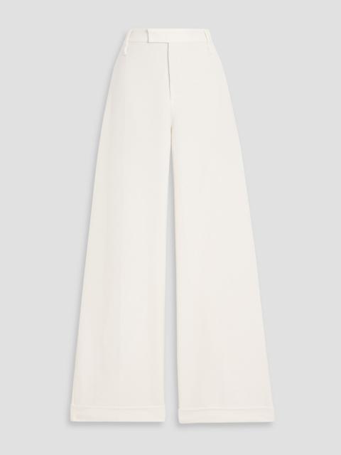 Brunello Cucinelli Cotton and linen-blend twill wide-leg pants