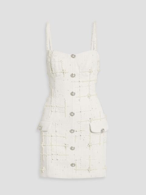 PatBO Embellished tweed mini dress