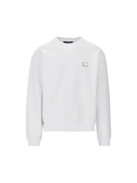 Dolce & Gabbana Dolce&Gabbana Men Logo Plate Crewneck Sweatshirt