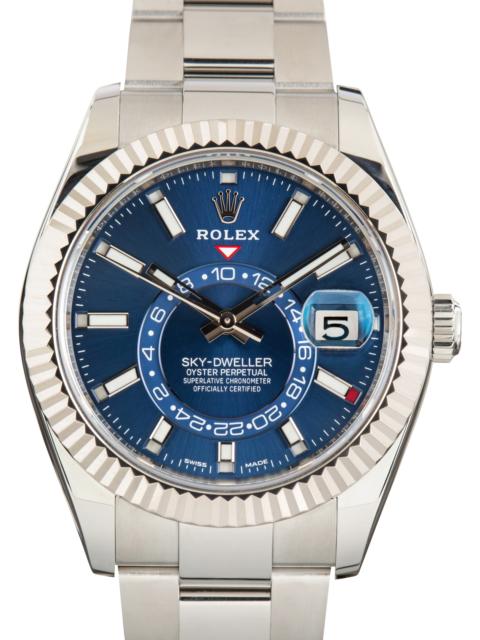 ROLEX Pre-Owned Rolex Sky-Dweller Blue Dial Ref 326934 Stainless Steel