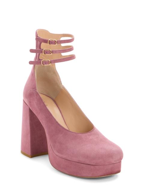 Chloé Chloé Ankle Strap Platform Pump in Faded Rose at Nordstrom