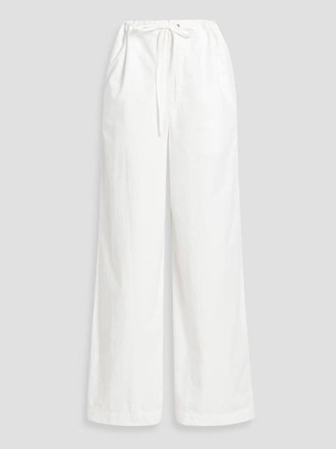 NILI LOTAN Kai cotton-poplin wide-leg pants