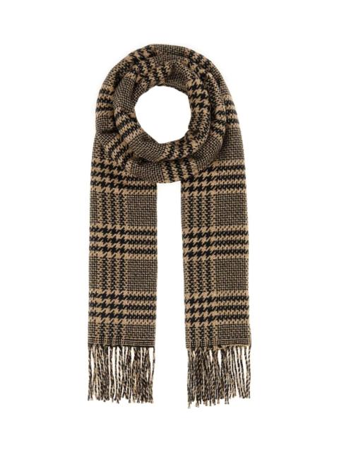 SAINT LAURENT Embroidered Silk Blend Scarf