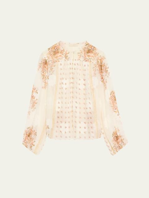 ULLA JOHNSON Aster Long-Sleeve Blouse