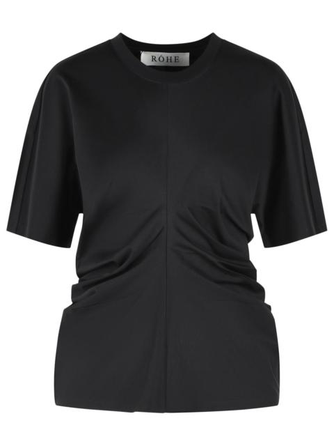 RÓHE Róhe Draped Polo Shirt Black Women
