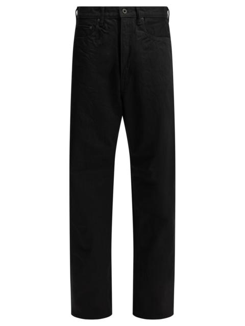 Kapital Kapital Blkxblk Denim 5P Monkey Th Wide-leg Jeans Black