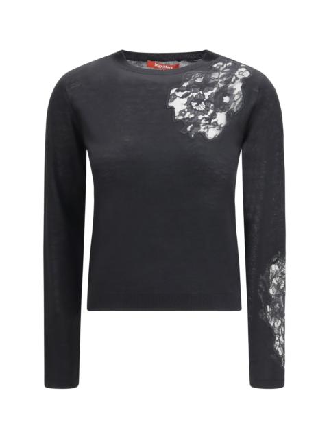 Max Mara Studio Max Mara Studio Wool Sweater With Lace Inserts