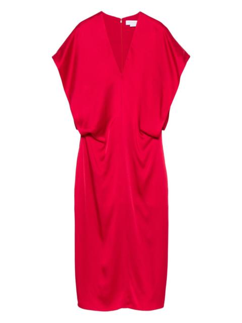 Stella McCartney Stella Mccartney Women Satin V-Necked Midi Dress