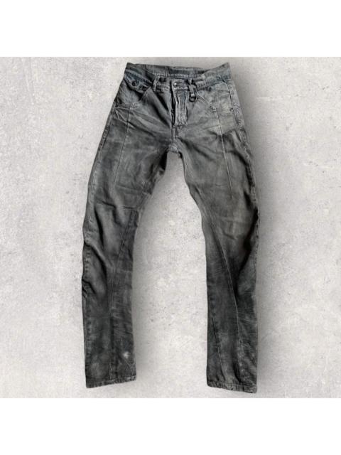 Julius Archive AW11 Halo Twisted Spiral Denim Jeans