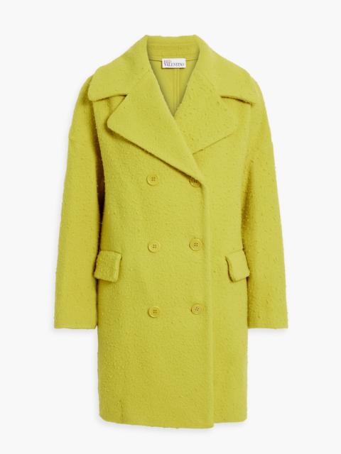 REDValentino Double-breasted bouclé wool coat