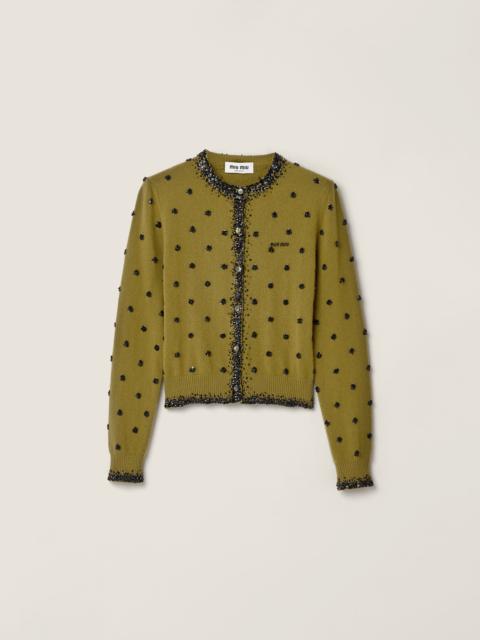 Miu Miu Embroidered cashmere cardigan