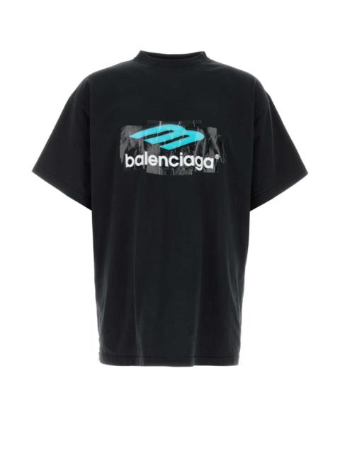 BALENCIAGA Balenciaga Men Slate Cotton Oversize T-Shirt