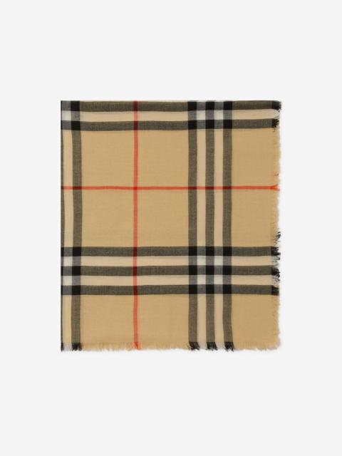 Burberry Check Wool Scarf