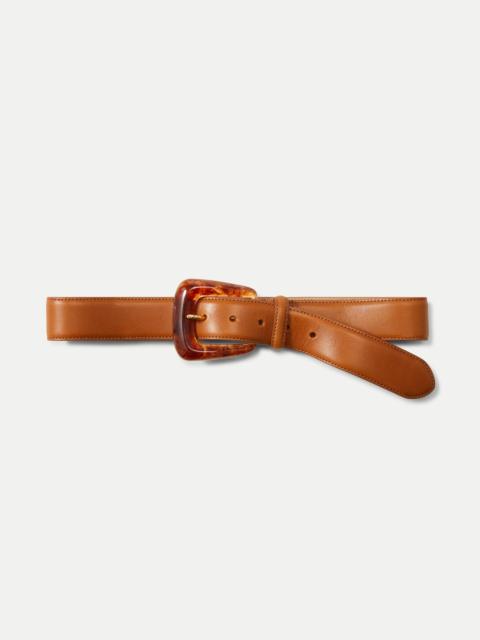 VERONICA BEARD ARCH RESIN-BUCKLE LEATHER BELT
