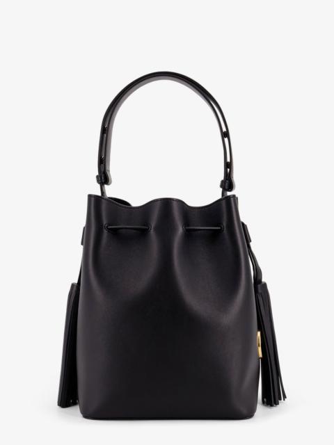 Valentino Valentino Garavani So Seau Leather Bucket Bag With Meatl Vlogo