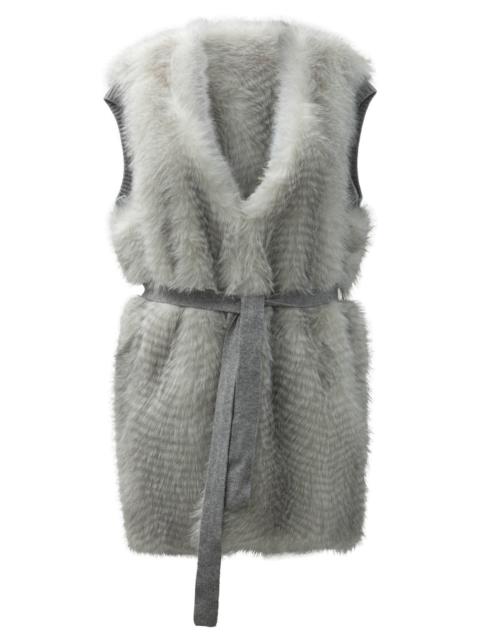 Other Designers Max&moi Reversible Sleeveless Jacket With Belt