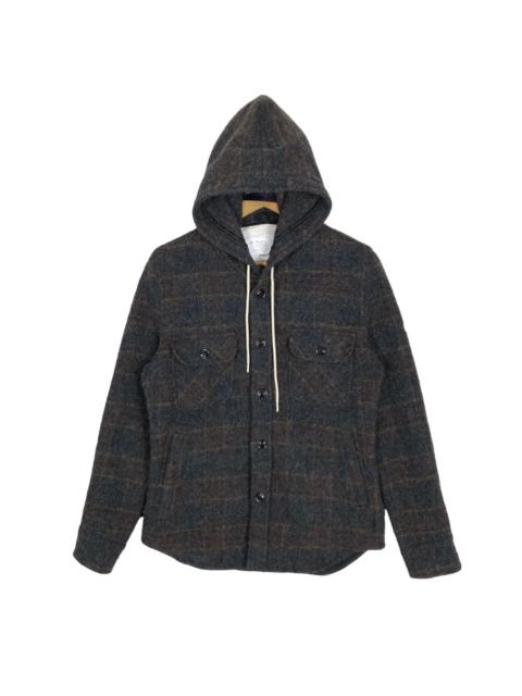 Other Designers Vintage Fidelity Hooded Wool Jacket Plaid Pattern