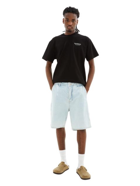NAHMIAS BLEACH STONE SHORTS (LIGHT WASH BLUE)