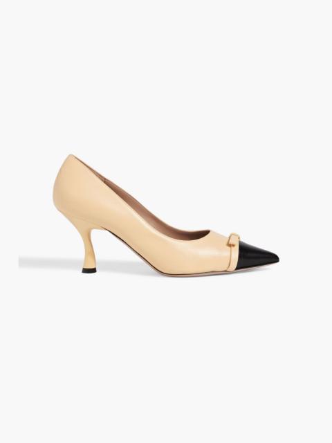 MALONE SOULIERS Beatrix 70 bow-detailed leather pumps