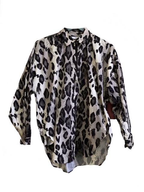 Other Designers Designer - Norma Kamali Leopard Design Overprint Shirt