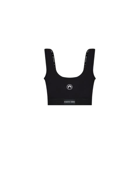 Marine Serre Moon Logo Stretched Jersey Sport Bra