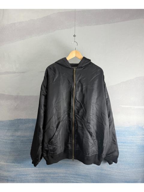 BALENCIAGA Balenciaga Black Satin 3B Embroidered Cotton Jacket