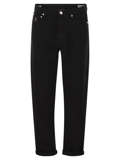 Brunello Cucinelli Brunello Cucinelli Men Iconic Fit Five-Pocket Trousers In Garment-Dyed Denim