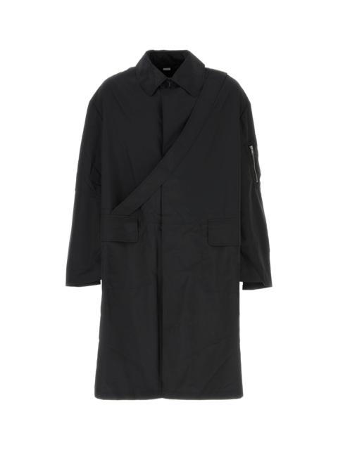 RANDOM IDENTITIES Black polyester coat