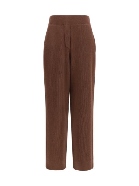 Brunello Cucinelli Brunello Cucinelli Cashmere-blend Trousers Chocolate Brown