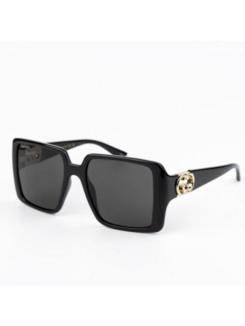 GUCCI NEW Gucci GG1692S 001 Black Grey Square Women Sunglasses