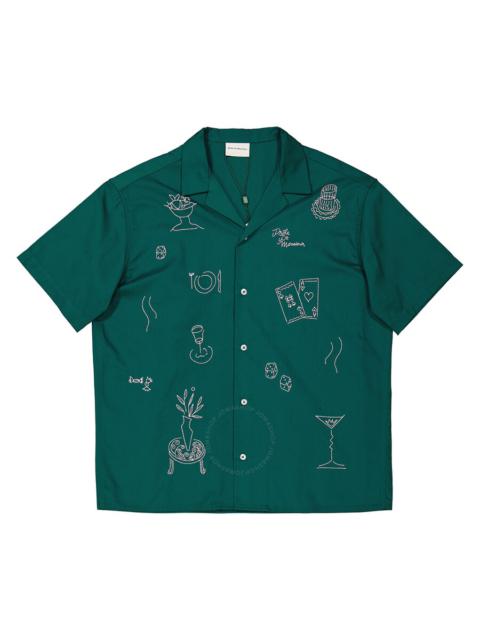 Drôle de Monsieur Drole De Monsieur Forest Green La Chemise Brodee Shirt