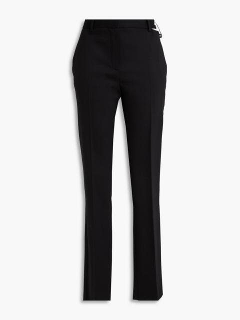 VERSACE Embellished wool-blend straight-leg pants