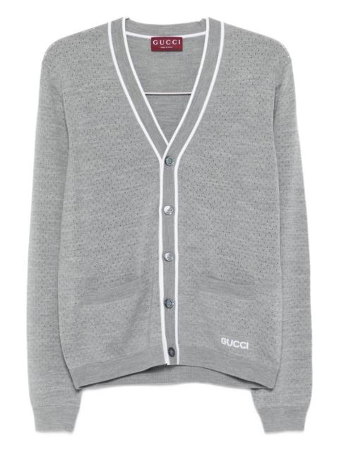 GUCCI Gucci Men Wool V-Necked Cardigan