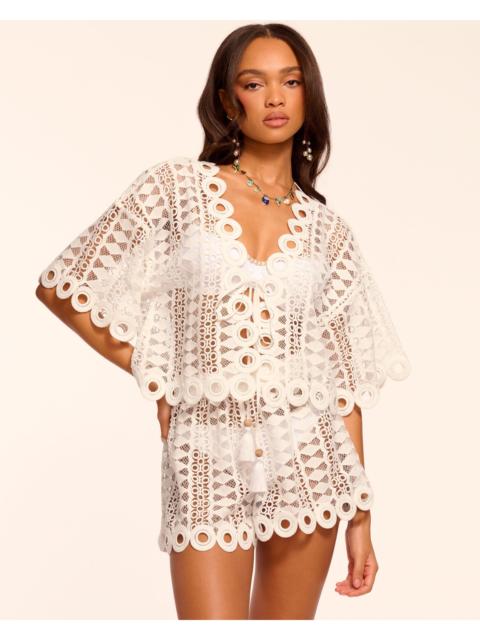 RAMY BROOK Hilda Cotton Embroidered Coverup Mini Short