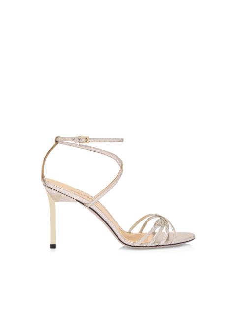 TOM FORD LAMINATED STAMPED PYTHON IDA SANDAL