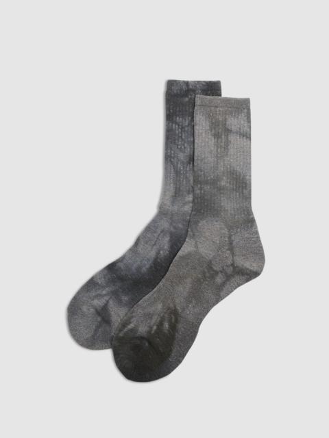ANONYMOUSISM Uneven dyed sports sock