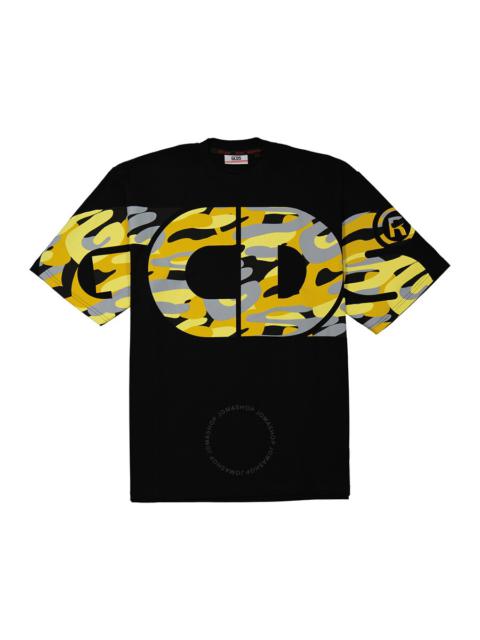 GCDS GCDS Men's Camouflage Logo Crewneck Cotton T-shirt