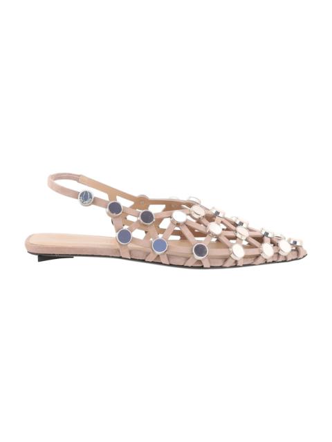 THE ATTICO Grid Ballerinas