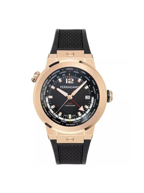 FERRAGAMO Ferragamo F-80 GMT Quartz Black Dial Men's Watch SFHA00324