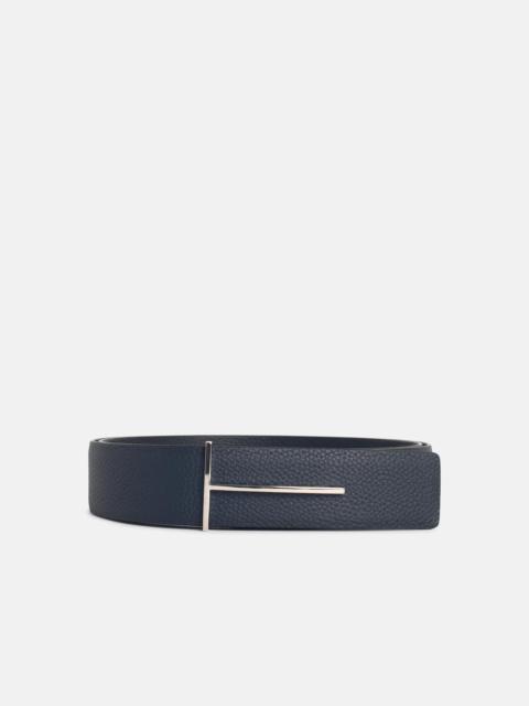 TOM FORD NAVY REVERSIBLE LEATHER BELT