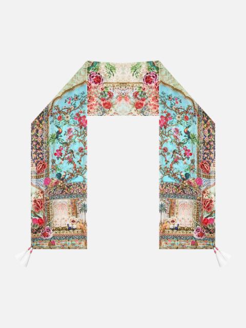 CAMILLA LONG SILK CRINKLE CHIFFON SCARF