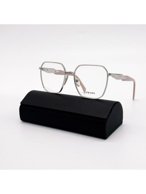 Prada New Prada PR56ZV BC1O1 Silver Beige Women Eyeglasses