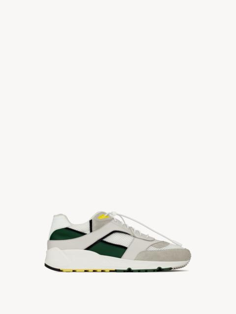 SAINT LAURENT BUMP SNEAKERS IN SMOOTH LEATHER AND SUEDE