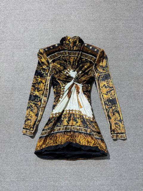 VERSACE Versace Velvet Leopard Print Coat