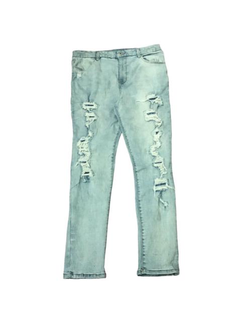 Other Designers Distressed Denim - NOBO DISTRESSED JEANS JAPAN DESIGN